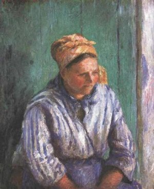 Washerwoman Study also known as La Mere Larcheveque Oil painting by Camille Pissarro