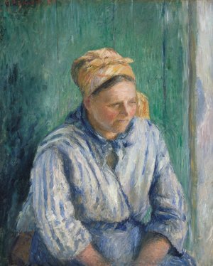 Washerwoman, Study by Camille Pissarro Oil Painting