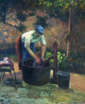 Washerwoman by Camille Pissarro Oil Painting
