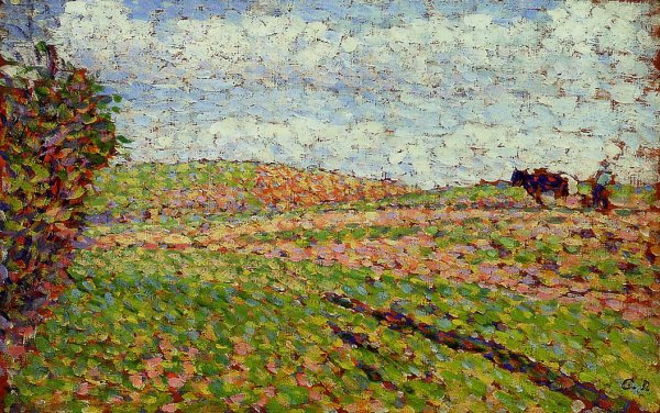 Working at Eragny by Camille Pissarro - Hand-Painted Oil Painting Reproduction