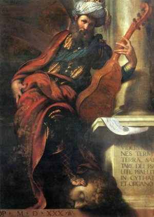 The Prophet David Oil painting by Camillo Boccaccino