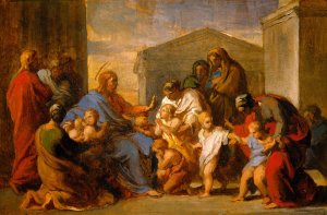 Christ Blessing The Children by Vincenzo Camuccini Oil Painting