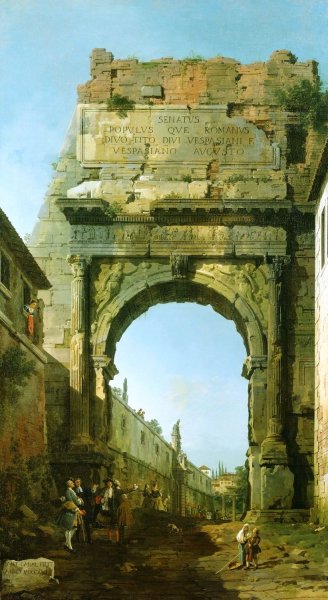 Main Product Photo of Arch of Titus Painting by Canaletto