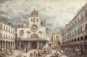 Campo San Giacomo Di Rialto, Venice by Canaletto Oil Painting