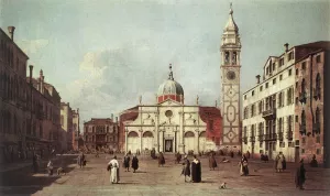 Campo Santa Maria Formosa by Canaletto - Oil Painting Reproduction