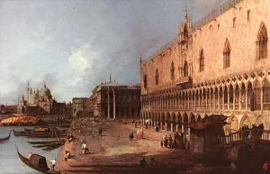Doge Palace Oil painting by Canaletto