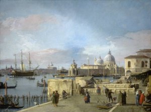 Entrance to the Grand Canal from the Molo,Venice by Canaletto Oil Painting