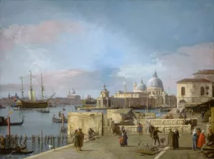 Entrance to the Grand Canal from the Molo, Venice painting by Canaletto