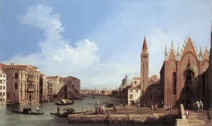 Grand Canal from Santa Maria della Carita to the Bacino di San Marco by Canaletto - Oil Painting Reproduction