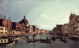 Grand Canal: Looking South-West by Canaletto Oil Painting