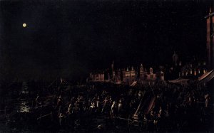 La Vigilia di Santa Marta by Canaletto Oil Painting