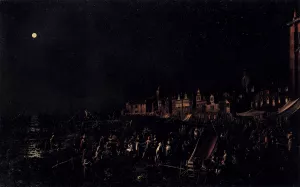 La Vigilia di Santa Marta by Canaletto Oil Painting