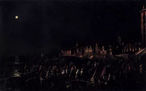 La Vigilia di Santa Marta Oil painting by Canaletto