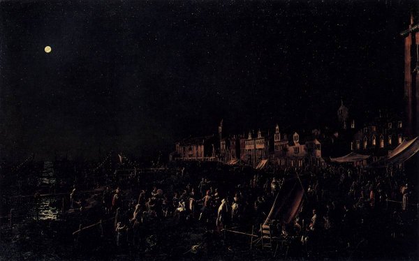 La Vigilia di Santa Marta by Canaletto - Hand-Painted Oil Painting Reproduction