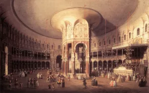 London: Ranelagh, Interior of the Rotunda by Canaletto - Oil Painting Reproduction