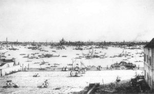 London: the Thames and the City of London from the Terrace of Richmond House by Canaletto Oil Painting