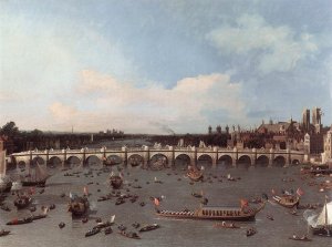 London: Westminster Bridge from the North on Lord Mayor's Day Oil painting by Canaletto