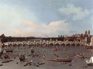 London: Westminster Bridge from the North on Lord Mayor's Day