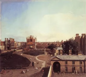 London: Whitehall and the Privy Garden from Richmond House by Canaletto Oil Painting