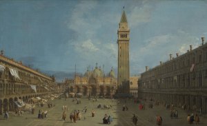 Piazza San Marco by Canaletto Oil Painting