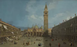 Piazza San Marco by Canaletto Oil Painting