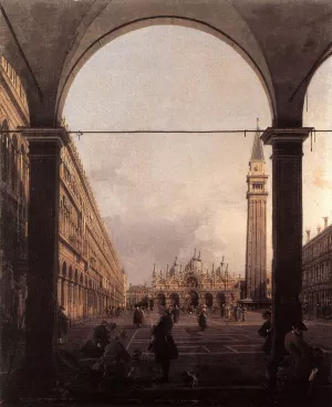 Piazza San Marco: Looking East from the North-West Corner by Canaletto Oil Painting
