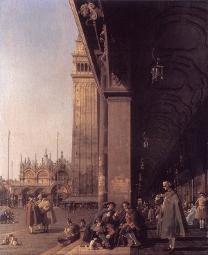 Piazza San Marco: Looking East from the South West Corner Oil painting by Canaletto