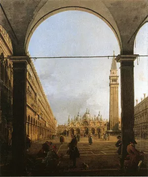 Piazza San Marco, Looking East by Canaletto - Oil Painting Reproduction