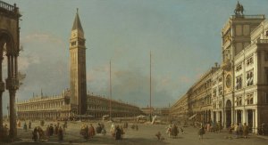 Piazza San Marco Looking South and West by Canaletto Oil Painting