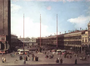 Piazza San Marco, Looking toward San Geminiano Oil painting by Canaletto