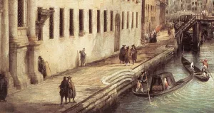 Rio dei Mendicanti Detail painting by Canaletto