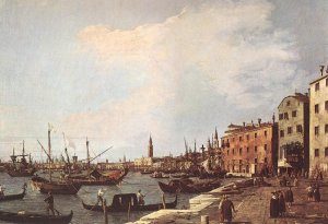 Riva degli Schiavoni - West Side Oil painting by Canaletto
