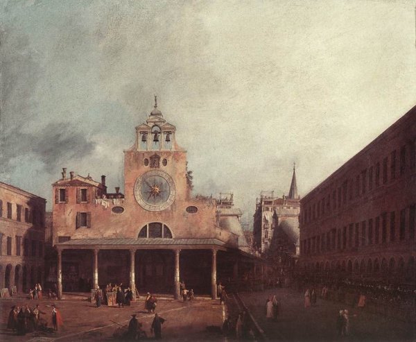 San Giacomo di Rialto by Canaletto - Hand-Painted Oil Painting Reproduction