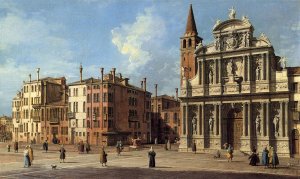 Santa Maria Zobenigo by Canaletto Oil Painting