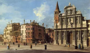 Santa Maria Zobenigo by Canaletto - Oil Painting Reproduction