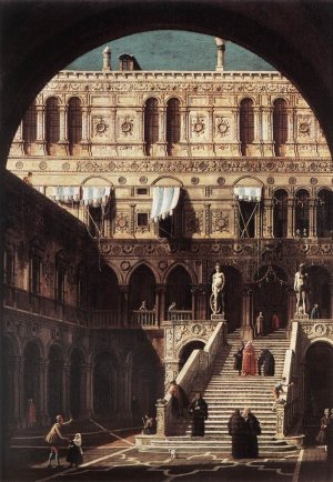Scala dei Giganti by Canaletto Oil Painting