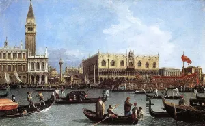 The Bacino di San Marco, Venice, Seen from the Giudecca Oil Painting by Canaletto - Bestsellers