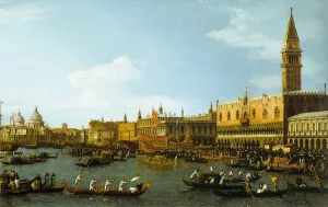The Bucintoro, Venice Oil painting by Canaletto