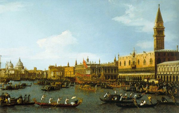 Main Product Photo of The Bucintoro, Venice Painting by Canaletto