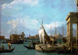 The Dogana in Venice by Canaletto Oil Painting