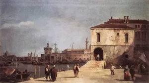 The Fonteghetto della Farina by Canaletto Oil Painting