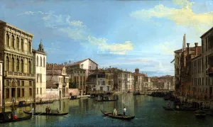 The Grand Canal from Palazzo Flangini to Campo San Marcuola by Canaletto Oil Painting
