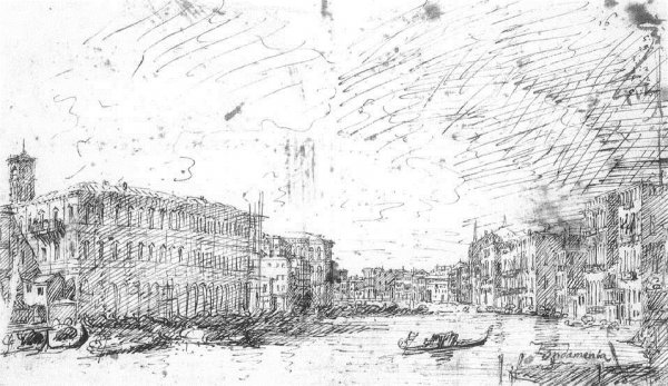 Main Product Photo of The Grand Canal Seen from Rialto toward the North Painting by Canaletto