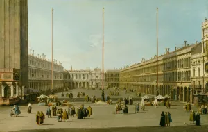 The Piazza San Marco by Canaletto Oil Painting