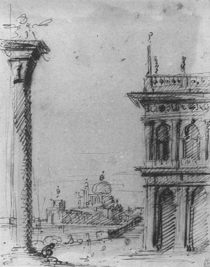 The Piazzetta Looking towards S. Maria della Salute Oil painting by Canaletto