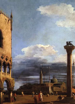 The Piazzetta towards San Giorgio Maggiore painting by Canaletto