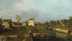 The Porta Portello,Padua by Canaletto Oil Painting