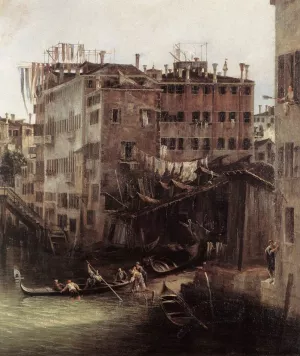 The Rio dei Mendicanti Detail painting by Canaletto