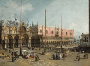 The Square of Saint Mark's, Venice by Canaletto Oil Painting