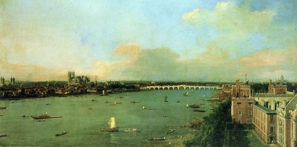 Main Product Photo of The Thames with St. Paul's Cathedral Painting by Canaletto